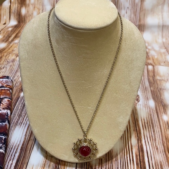 Pendant with faux gems Ann Taylor Necklace - Picture 3 of 5